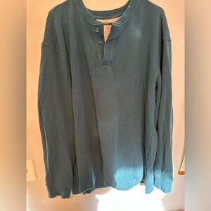 Red Head Waffle Knit Long Sleeve Shirt